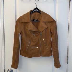 Lulus Suede Tan / Brown Moto Jacket